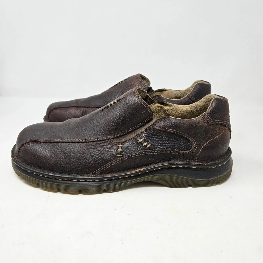 Dr. Martens Mawgan Slip On Loafers Dark Brown Leather Mens 11 AirWair Bouncing